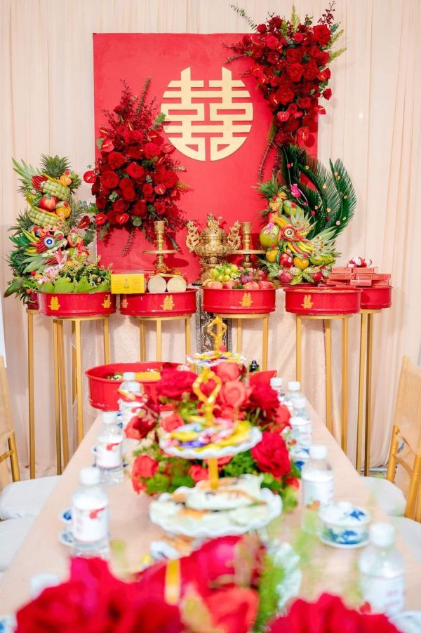 trang trí gia tiên đẹp