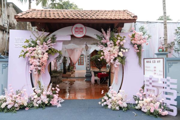 cổng hoa cưới hiện đại