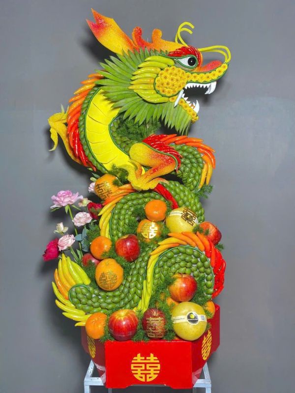 mâm quả cưới hỏi rồng phụng