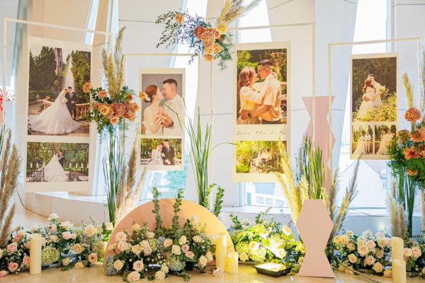 trang trí tiệc cưới nhà hàng